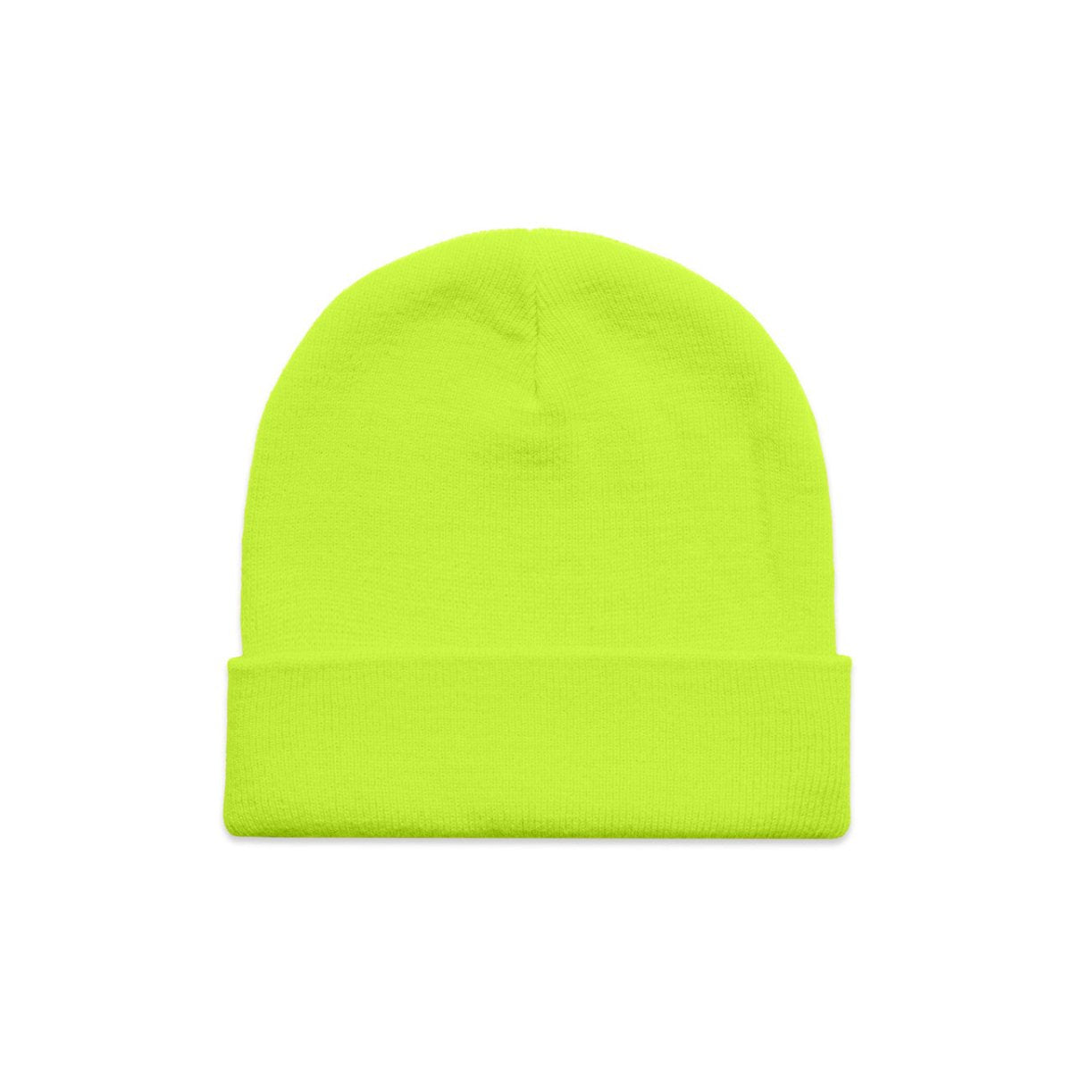 AS Colour Cuff Safety Beanie | 1107F | AS Colour 1107F SAFETY YELLOW One Size