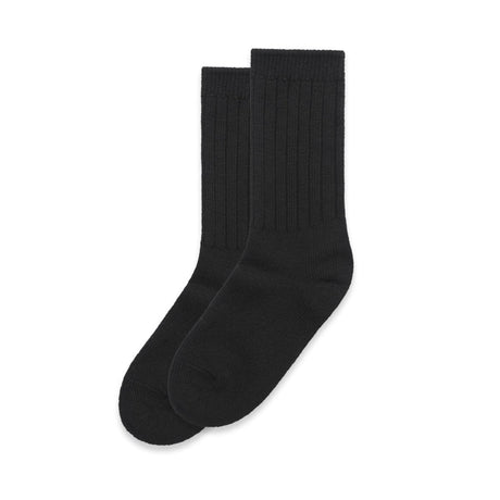 AS Colour Knit Socks (2 Pairs) | 1214 | AS Colour 1214 BLACK 4 - 8 US