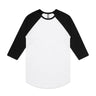 AS Colour Raglan Tee | 5012 | AS Colour 5012 WHITE/BLACK S