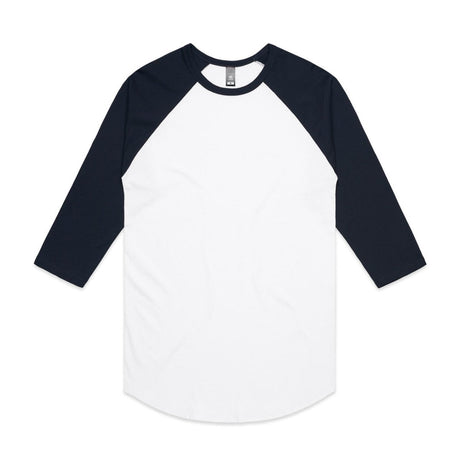 AS Colour Raglan Tee | 5012 | AS Colour 5012 WHITE/NAVY S