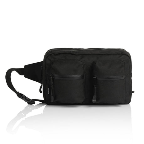 AS Colour Recycled Double Waist Bag | 1025 | AS Colour 1025 BLACK One Size