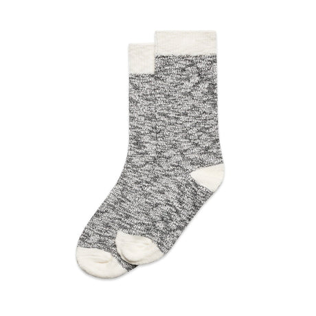 AS Colour Slub Socks (2 Pairs) | 1217 | AS Colour 1217 BLACK/NATURAL 4 - 8 US