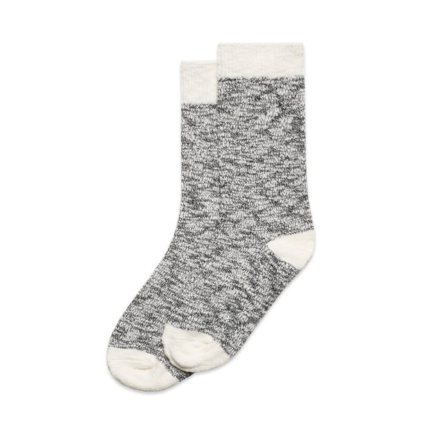 AS Colour Slub Socks (2 Pairs) | 1217 | AS Colour 1217 BLACK/NATURAL 4 - 8 US