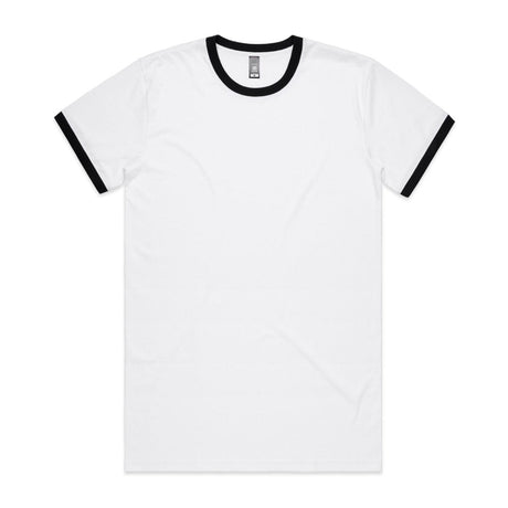 AS Colour Staple Ringer Tee | 5053 | AS Colour 5053 WHITE/BLACK S