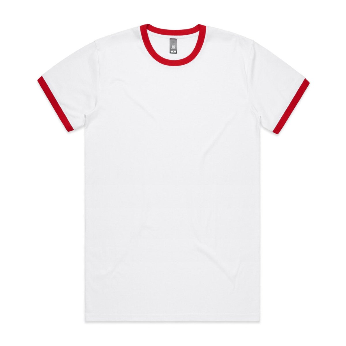 AS Colour Staple Ringer Tee | 5053 | AS Colour 5053 WHITE/RED S