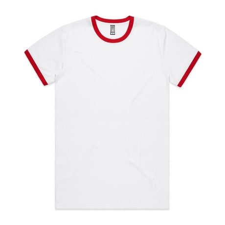 AS Colour Staple Ringer Tee | 5053 | AS Colour 5053 WHITE/RED S
