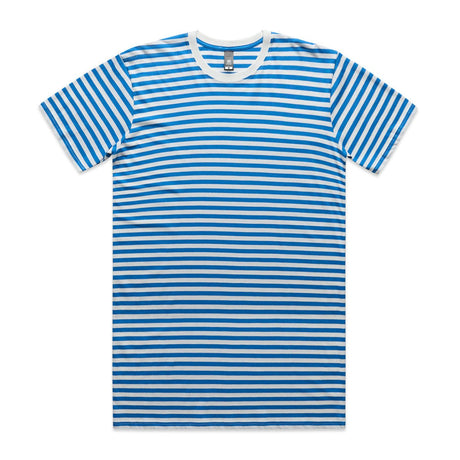 AS Colour Staple Stripe Tee | 5028 | AS Colour 5028 NATURAL/MID BLUE S