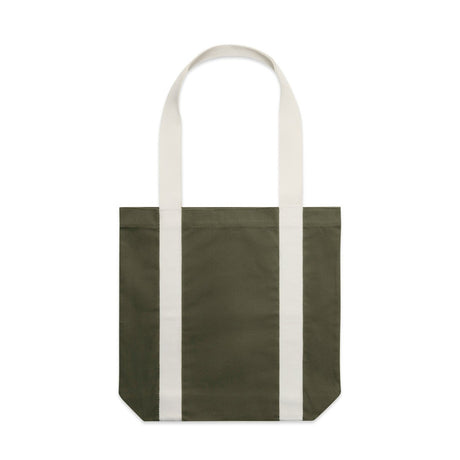 AS Colour Two - Tone Carrie Tote | 1008 | AS Colour 1008 ARMY/CREAM One Size