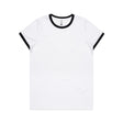 AS Colour Wo's Maple Ringer Tee | 4053 | AS Colour 4053 WHITE/BLACK XS