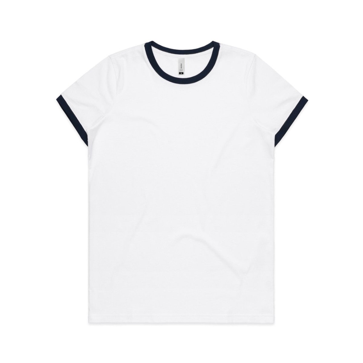 AS Colour Wo's Maple Ringer Tee | 4053 | AS Colour 4053 WHITE/NAVY XS