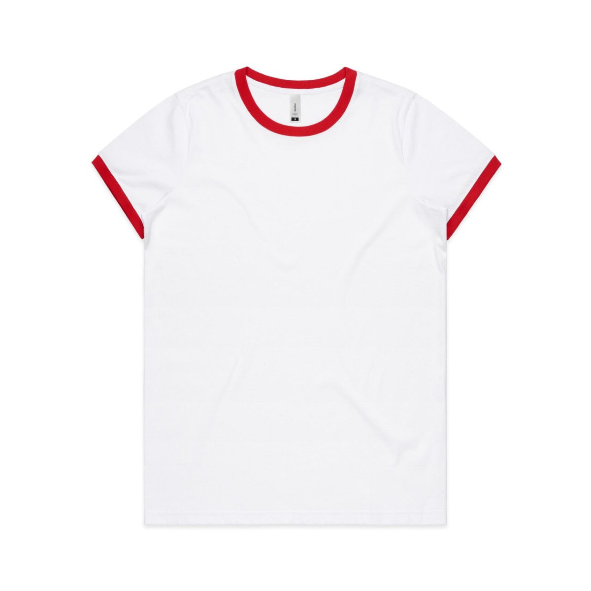 AS Colour Wo's Maple Ringer Tee | 4053 | AS Colour 4053 WHITE/RED XS
