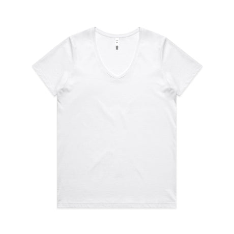 AS Colour Wo's Maple V Neck Tee | 4023 | AS Colour 4023 WHITE XS