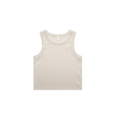 AS Colour Wo's Organic Rib Crop Tank | 4064G | AS Colour 4064G BONE XS