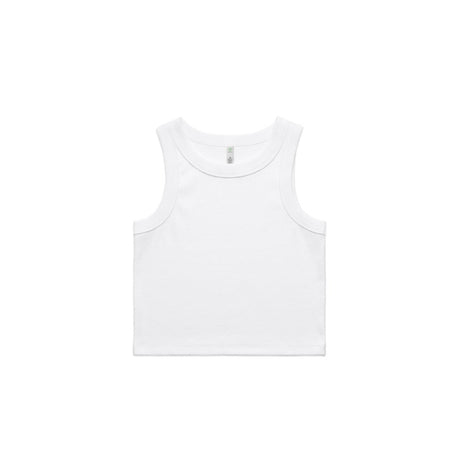 AS Colour Wo's Organic Rib Crop Tank | 4064G | AS Colour 4064G WHITE XS