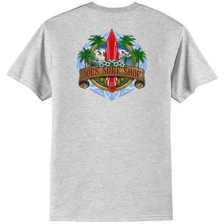 Joe's Surf Shop Longboard Design 50/50 Cotton Poly T-Shirts in Regular, Big and Tall Joe's USA
