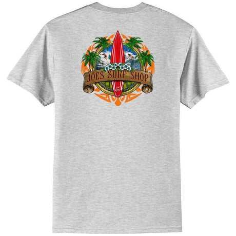 Joe's Surf Shop Longboard Design 50/50 Cotton Poly T-Shirts in Regular, Big and Tall Joe's USA
