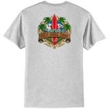 Joe's Surf Shop Longboard Design 50/50 Cotton Poly T-Shirts in Regular, Big and Tall Joe's USA