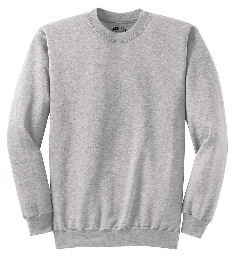 Joe's USA Men's Essential Fleece Crewneck Sweatshirt Joe's USA Small Ash