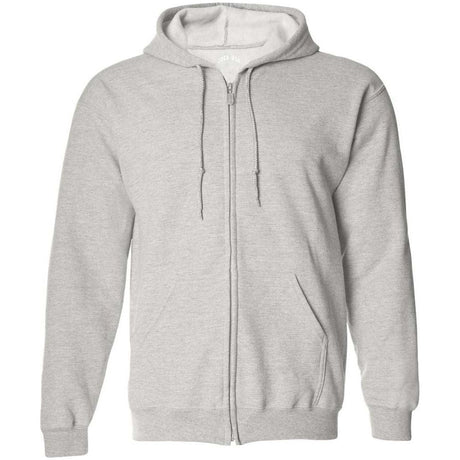 Joe's USA Men's Full Zipper Hoodies - Hooded Sweatshirts in 28 Colors. Sizes S-5XL-Ash Sweatshirts/Fleece Joe's USA Ash S