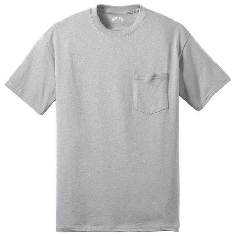 Joe's USA Pocket Tee Shirt- 50/50 Poly Cotton-Ash Joe's USA Ash S