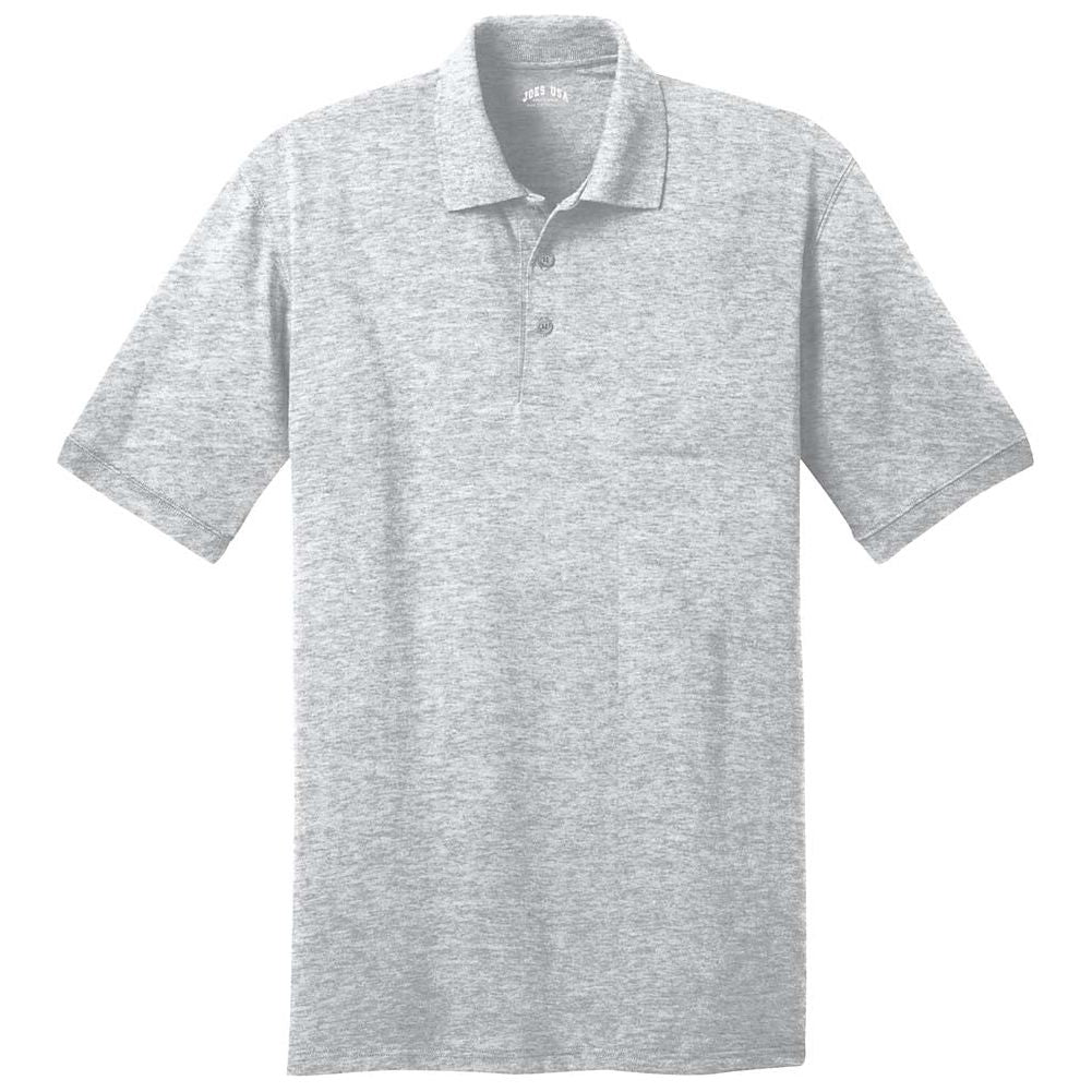 Men's 5.5-Ounce Jersey Knit Polo in Regular, Big & Tall Sizes Joe's USA Ash