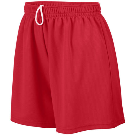 ASI Girls Wicking Mesh Shorts - ASI 961 RED S