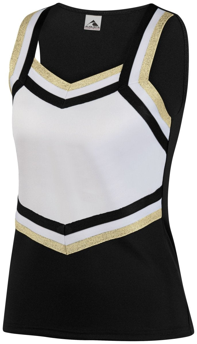 ASI Ladies Pike Shell - ASI 9140 BLACK/WHITE/METALLIC GOLD S