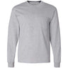 Joe's USA Men's Ultra Cotton 100% Cotton Long Sleeve T-Shirt with Pocket Joe's USA Small Sport Grey