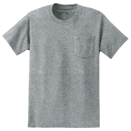 Joe's USA Mens Pocket Tee's 6.1-ounce, 100% Cotton T-Shirts - Athletic Heather T-Shirts Joe's USA Athletic Heather Small