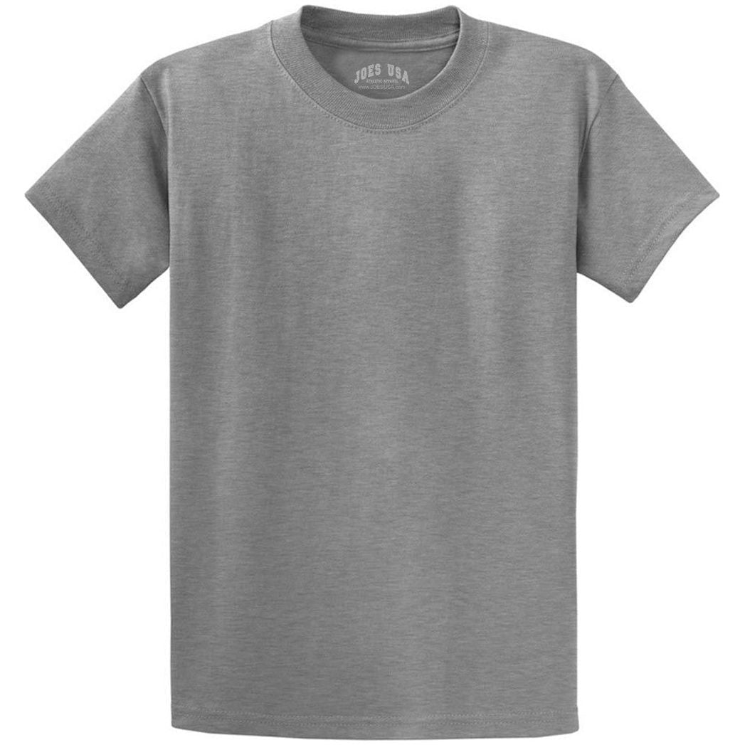 Men's Durable 100% Heavyweight Cotton T-Shirts in Regular, Big, and Tall Sizes Joe's USA Men's Apparel - Athletic Heather