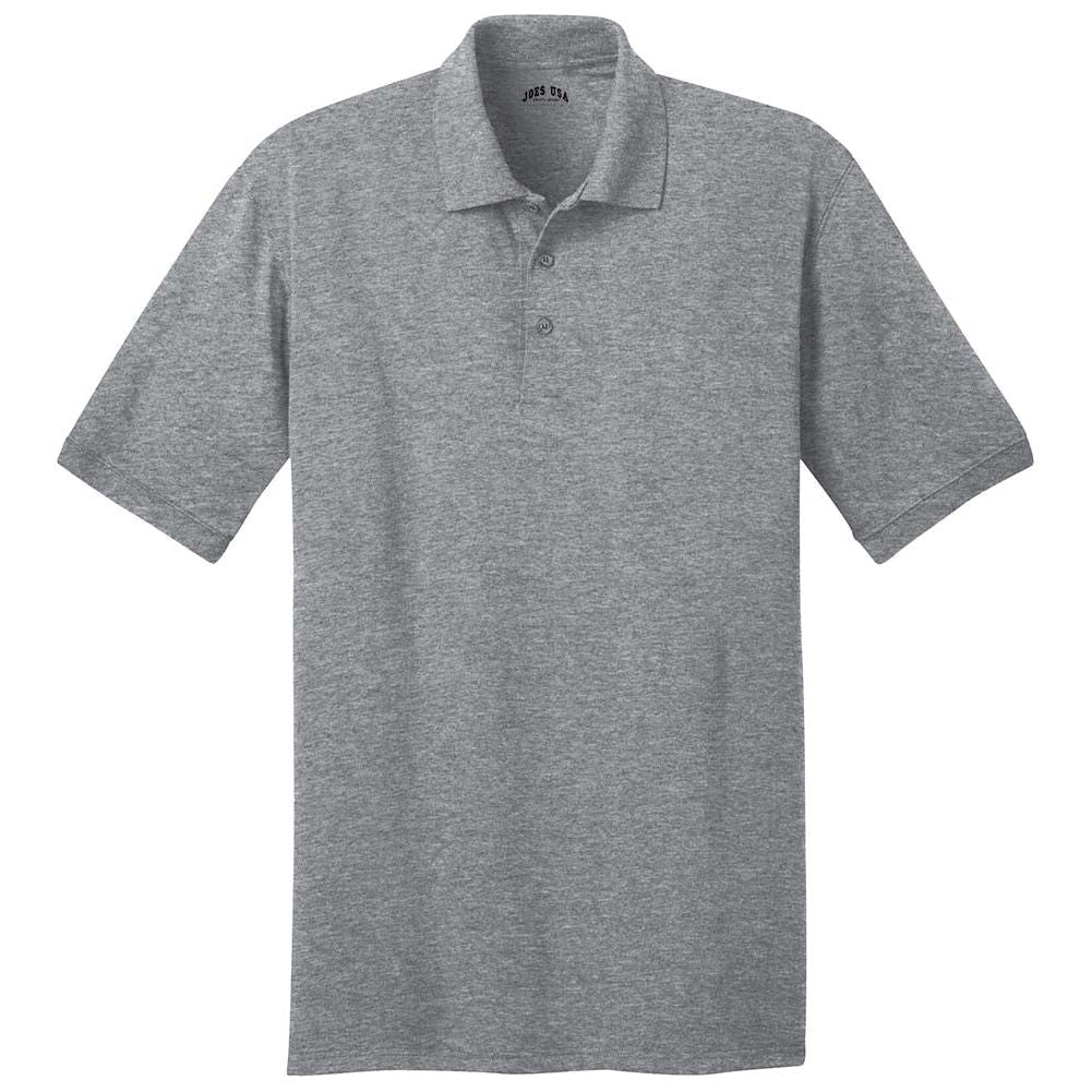 Men's 5.5-Ounce Jersey Knit Polo in Regular, Big & Tall Sizes Joe's USA Athletic Heather