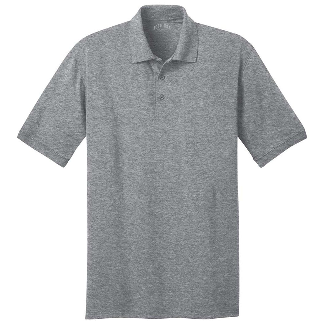 Men's 5.5-Ounce Jersey Knit Polo in Regular, Big & Tall Sizes - Athletic Heather Joe's USA Athletic Heather Small