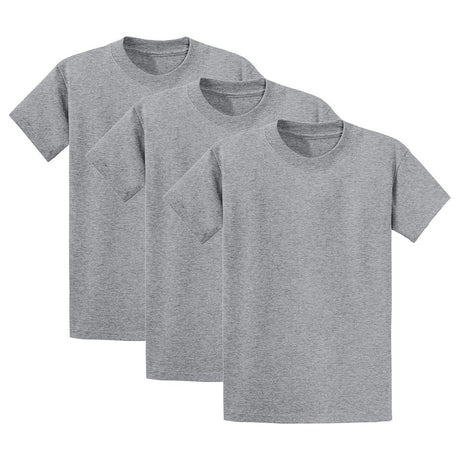 Joe's USA Mens 3-Pack of 100% Heavyweight Cotton T-Shirts Multi-Packs Big & Tall Sizes - Athletic Heather Joe's USA Athletic Heather Small