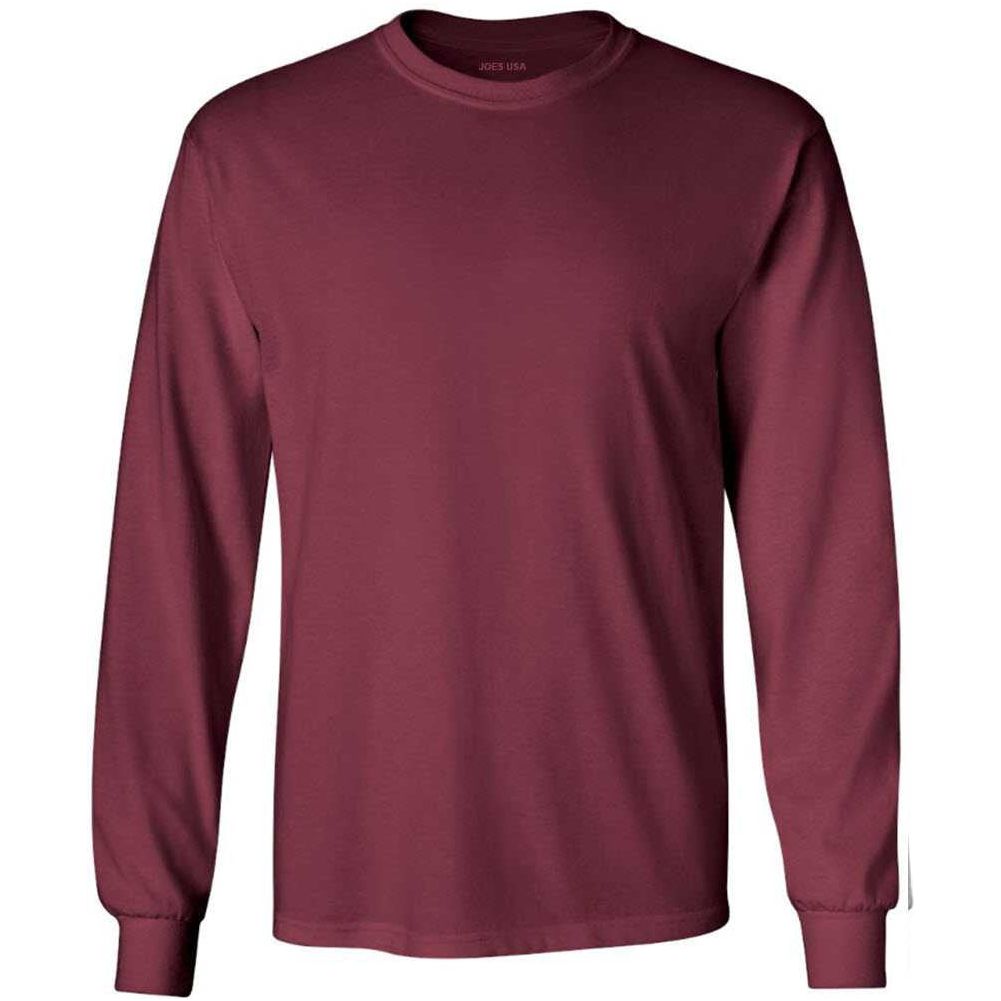 Mens Long Sleeve Essential T-Shirt in Regular and Tall sizes Joe's USA Mens Apparel