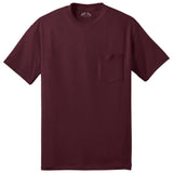 Joe's USA Men's 50/50 Cotton/Poly T-Shirt with Pocket-AthleticMaroon T-Shirts Joe's USA Athletic Maroon S