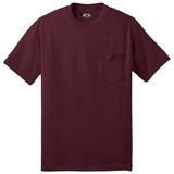 Joe's USA Pocket Tee Shirt- 50/50 Poly Cotton-AthleticMaroon Joe's USA Athletic Maroon S