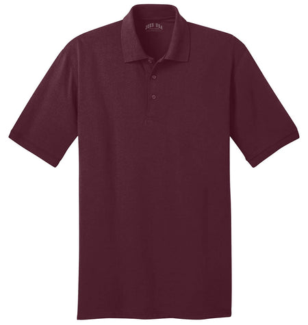 Men's Tall 5.5-Ounce Jersey Knit Polo Polos/Knits Joe's USA Athletic Maroon Large Tall