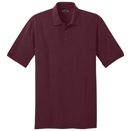 Men's Tall 5.5-Ounce Jersey Knit Polo Polos/Knits Joe's USA Athletic Maroon Large Tall