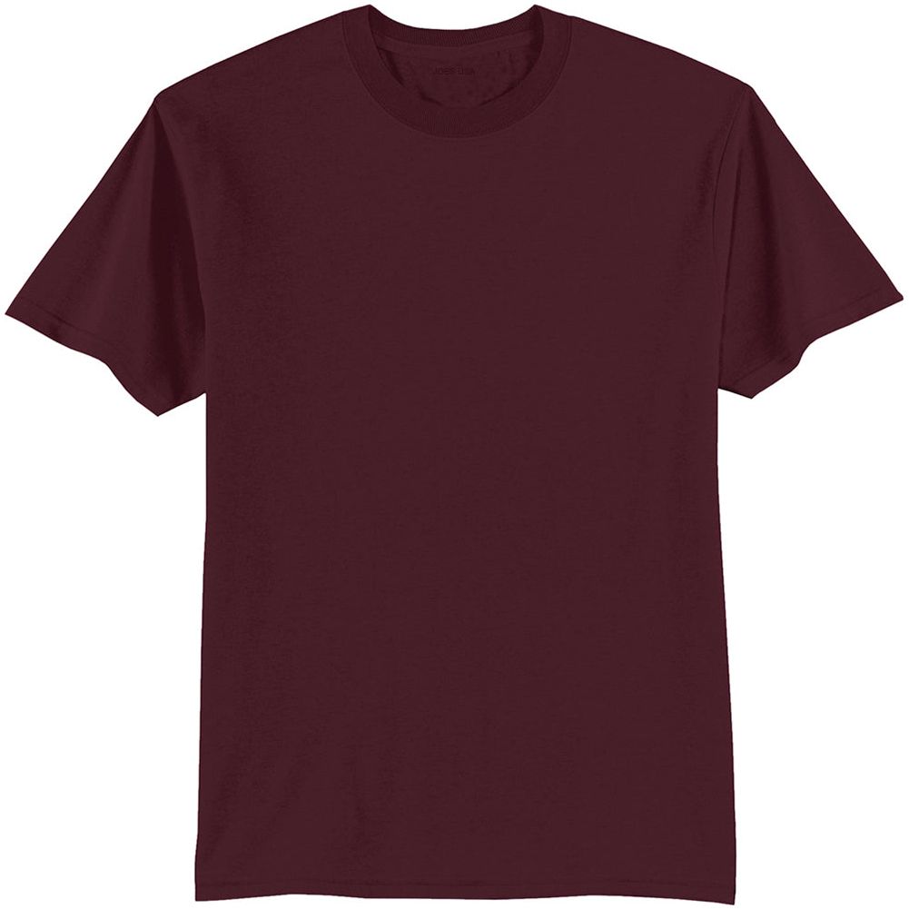 Mens Tall 50/50 Cotton/Poly T-Shirts Joe's USA Large Tall Athletic Maroon