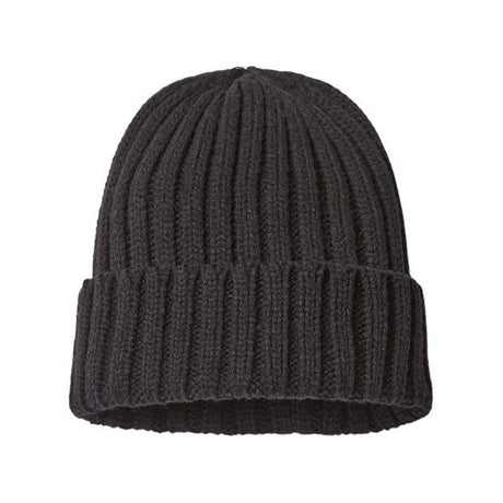 Atlantis Headwear Sustainable Cable Knit Cuffed Beanie - Atlantis Headwear SHORE Black One Size Beanies
