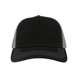 Atlantis Headwear Sustainable Canvas Cap - Atlantis Headwear RAPPER Black/ Grey Adjustable Hats