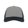 Atlantis Headwear Sustainable Canvas Cap - Atlantis Headwear RAPPER Grey/ Navy Adjustable Hats