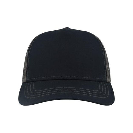 Atlantis Headwear Sustainable Canvas Cap - Atlantis Headwear RAPPER Navy/ Dark Grey Adjustable Hats