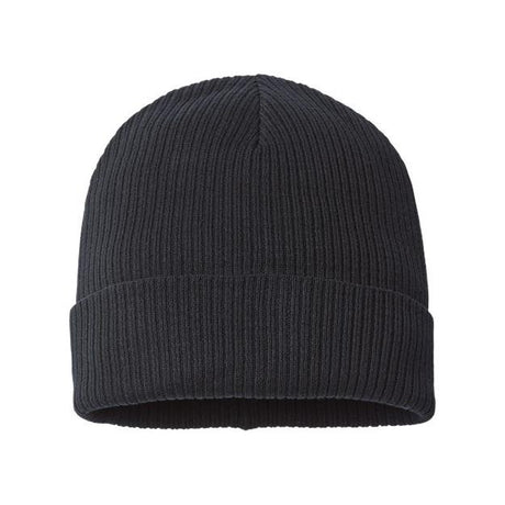 Atlantis Headwear Sustainable Cuffed Beanie - Atlantis Headwear NELSON Black One Size Beanies