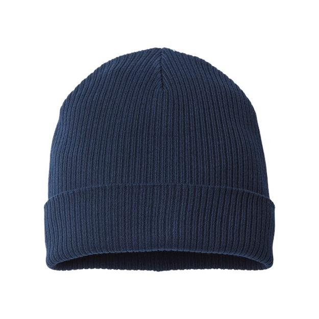 Atlantis Headwear Sustainable Cuffed Beanie - Atlantis Headwear NELSON Navy One Size Beanies