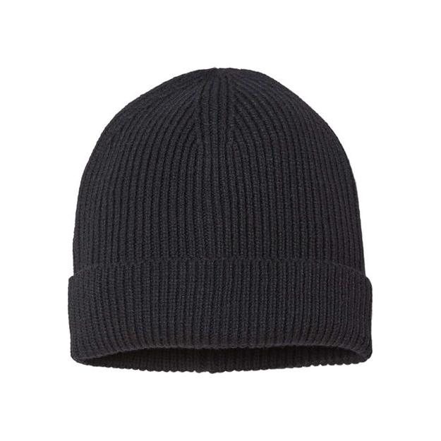Atlantis Headwear Sustainable Fine Rib Cuffed Beanie - Atlantis Headwear ANDY Acid Green One Size Beanies