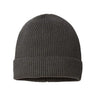 Atlantis Headwear Sustainable Fine Rib Cuffed Beanie - Atlantis Headwear ANDY Dark Grey One Size Beanies