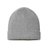 Atlantis Headwear Sustainable Fine Rib Cuffed Beanie - Atlantis Headwear ANDY Light Grey One Size Beanies