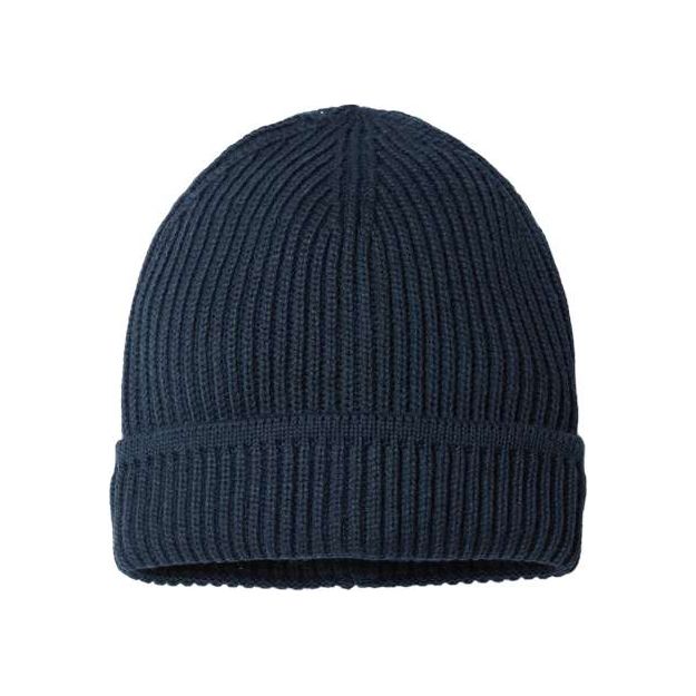 Atlantis Headwear Sustainable Finish Edge Cuffed Beanie - Atlantis Headwear MAPLE Light Grey One Size Beanies