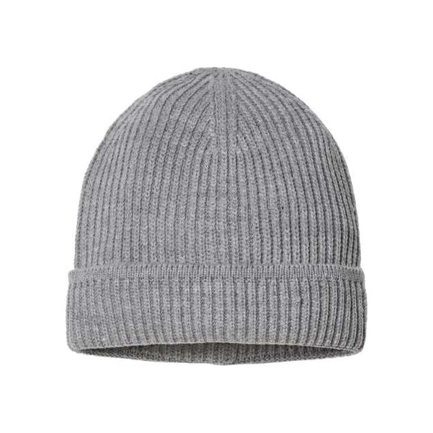 Atlantis Headwear Sustainable Finish Edge Cuffed Beanie - Atlantis Headwear MAPLE Light Grey One Size Beanies